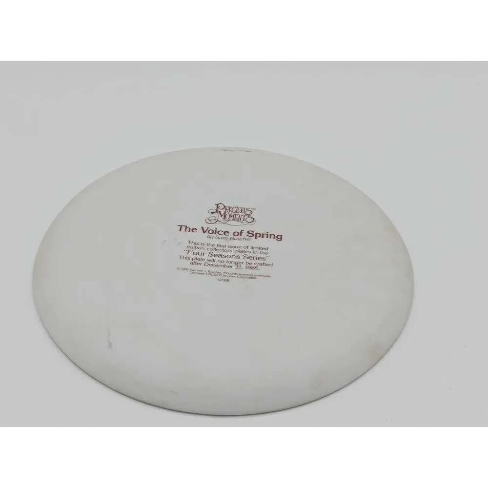 Precious Moments The Voice of Spring 12106 1984 Four Seasons Collector Plate‎
